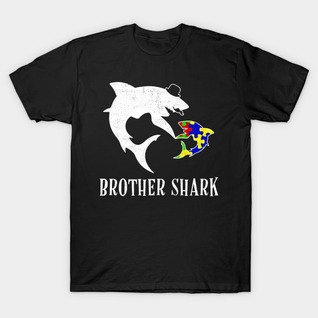 Austim Shark Brother Shark Autism Awareness Shirts Gift Ideas For Son T-Shirt by carpenterfry